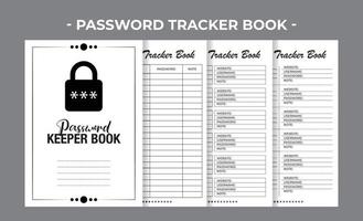 Printable KDP Password Tracker Book Vector Design Template