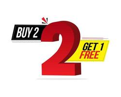 Buy 2 Get 1 Free Tag Design Template