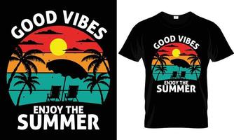 verano t - camisa diseño vector