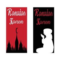Ramadan Kareem poster background vector illustration design Greeting Card. Social Media post template Ramadhan Mubarak. Happy  Holy Ramadan. The month of fasting for Muslims