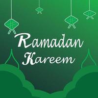 Ramadan Kareem poster background vector illustration design Greeting Card. Social Media post template Ramadhan Mubarak. Happy  Holy Ramadan. The month of fasting for Muslims