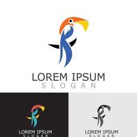 Toucan simple logo design image bird vector illustration