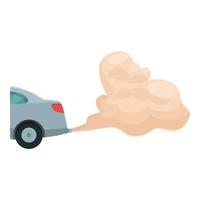 Fuel car smoke icon cartoon vector. Gas vehicle vector