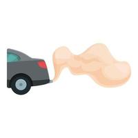 Car smoke pollution icon cartoon vector. Gas traffic vector