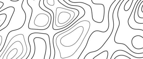 fondo abstracto de relieves curvos de papel de onda blanca, fondo de mapa de contornos topográficos abstractos. relieve montañoso geográfico. fondo de líneas abstractas. mapas de contorno. concepto de negocio. vector