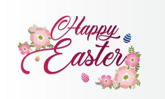 Happy easter design template vector. Design layout for invitation, card, menu, flyer, banner, poster, voucher. vector