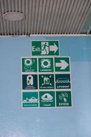 sign or symbol for safety on a ferry photo