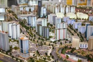 Miniature of a city with residential buildings photo