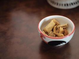 Crispy fried pork skin. THAIFOOD photo