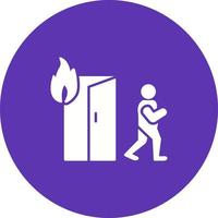 Unique Running from Fire Vector Icon