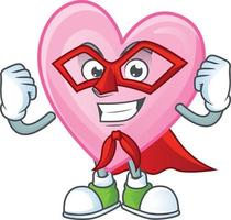 Pink love cartoon character style vector