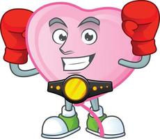 Pink love balloon cartoon character style vector