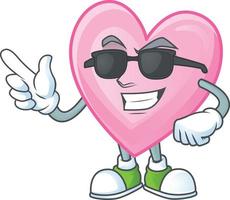 Pink love cartoon character style vector