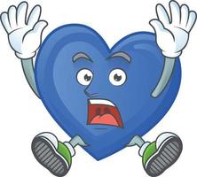 Blue love cartoon character style vector