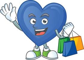 Blue love cartoon character style vector