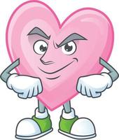 Pink love cartoon character style vector