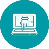 Computer Hacking Vector Icon