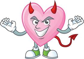 Pink love cartoon character style vector