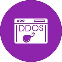 icono de vector de ataque ddos