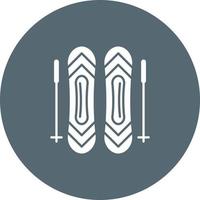 Ski Sticks Vector Icon