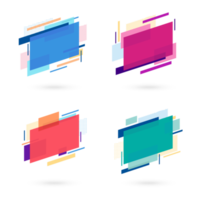 moderne forme abstrait bannières. plat conception de différent couleurs avec texte espace. png