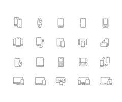 Device and responsive line icons. png