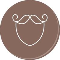 icono de vector de barba y bigote