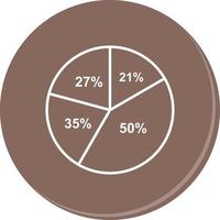 icono de vector de gráfico circular