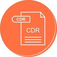 icono de vector de cdr