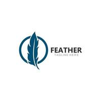 feather logo template vector icon