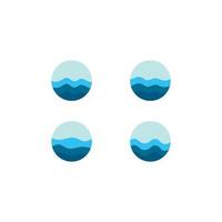 Water Wave symbol and icon Logo Template vector