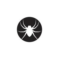 Black Spider logo template vector icon illustration