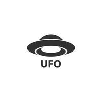 UFO vector logo template illustration