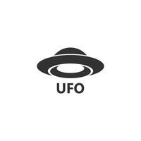 UFO vector logo template illustration