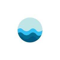 Water Wave Logo Template. vector Icon illustration