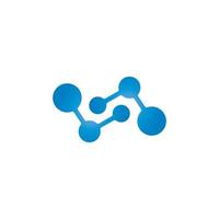 blue molecule logo vector icon illustration