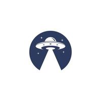 UFO vector logo template illustration