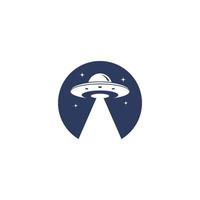 UFO vector logo template illustration