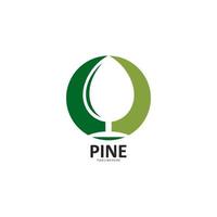 Pine logo template vector icon illustratio