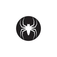 Black Spider logo template vector icon illustration