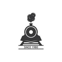 classic locomotive train logo vector icon illutration