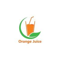 plantilla de vector de icono de logotipo de jugo de naranja