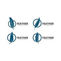 feather logo template vector icon