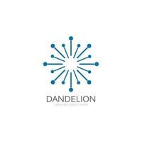 Illustration of concept dandelion. Vector