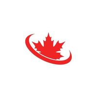 Maple leaf logo template vector icon illustration