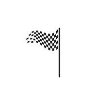 Race flag icon, simple design race flag logo vector