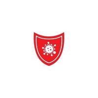 Protection against virus logo vector
