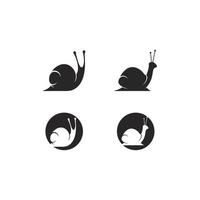 ilustración de icono de vector de plantilla de logotipo de caracol
