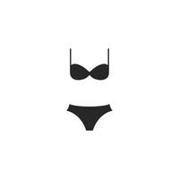bikini ropa interior o traje de baño vector icono ilustración