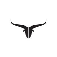 Bull head logo vector icon illustration